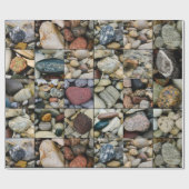 Papier Cadeau Pierres de plage des Grands Lacs (Plat)