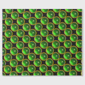 PAPIER CADEAU PIERRES D'ÉMERAUDE VERT CLAIR (Plat)