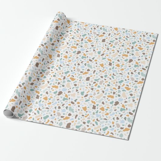 Papier Cadeau Pierres douces Terrazzo Motif (Déroulé)