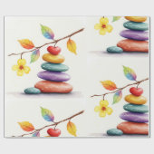 Papier Cadeau Pierres équilibrées (Plat)