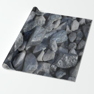 Papier Cadeau Pierres gris 