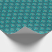 Papier Cadeau Pierres Peacock Stylisées Carrelage bleu (Coin)