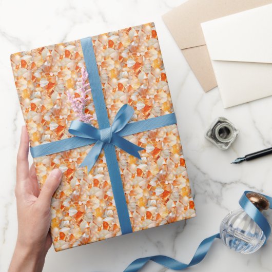 Papier Cadeau Pierres précieuses orange (Cadeaux)