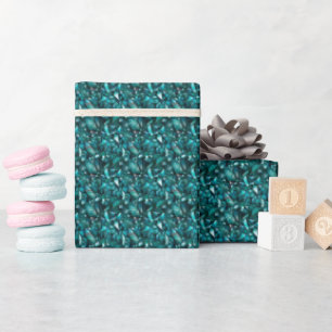 Papier Cadeau Pierres précieuses sarcelle