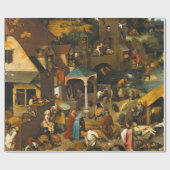 Papier Cadeau Pieter Bruegel l'Ancien - Les proverbes hollandais (Plat)