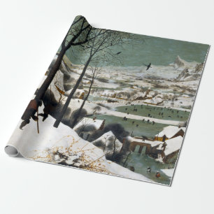 Papier Cadeau Pieter Bruegel les chasseurs d'aînés dans la nei