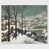 Papier Cadeau Pieter Bruegel les chasseurs d'aînés dans la neige (Plat)