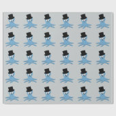 Papier Cadeau Pieuvre Bleue (Plat)