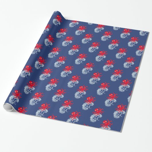 Papier Cadeau Pieuvre drôle (Déroulé)