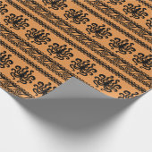 Papier Cadeau Pieuvre grecque ancienne, motif à vagues (Coin)