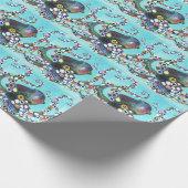 Papier Cadeau Pieuvre vibrante : Illustration acrylique (Coin)