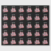 Papier Cadeau Pig-loo Drôle de Pun Igloo Fond Sombre (Plat)