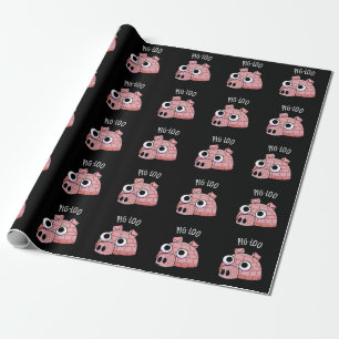 Papier Cadeau Pig-loo Drôle de Pun Igloo Fond Sombre