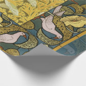 Papier Cadeau Pigeon Blue Yellow Fish Art Nouveau (Coin)