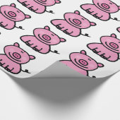 Papier Cadeau pigeon rose (Coin)
