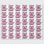 Papier Cadeau pigeon rose (Plat)