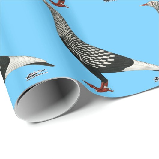 Papier Cadeau Pigeon Volant Teager (Coin rond)