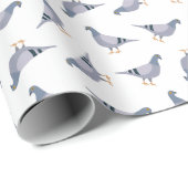 Papier Cadeau Pigeons (Coin rond)