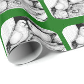 Papier Cadeau Pigeons de glace (Coin rond)