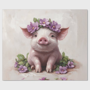 Papier Cadeau Piglet dans une page de découpage de couronne de f