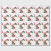 Papier Cadeau Piglet mignon pastèque Anniversaire (Plat)