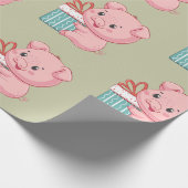 Papier Cadeau Piglet rose mignon avec boîte cadeau (Coin)