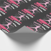 Papier Cadeau Pilates Hilarious Athlete Femme buveuse de vin cad (Coin)