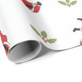 Papier Cadeau Pilates Santa Seamless Christmas Patterns (Coin rond)