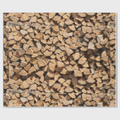 Papier Cadeau Pile De Bois (Plat)