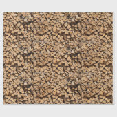 Papier Cadeau Pile De Bois (Plat)