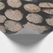 Papier Cadeau Pile de bois brun (Coin)
