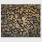 Papier Cadeau Pile de bois de feu (Plat)