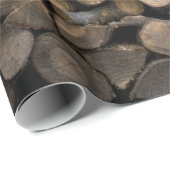 Papier Cadeau Pile de bois de feu (Coin rond)