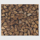 Papier Cadeau Pile de bois de feu (Plat)