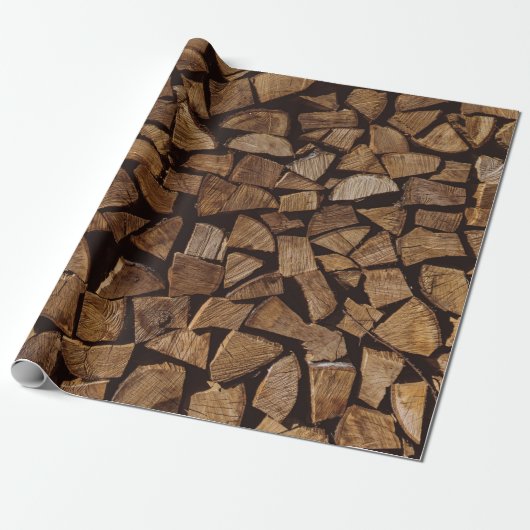 Papier Cadeau Pile de bois de feu (Déroulé)
