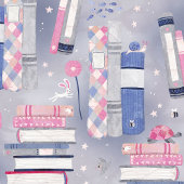 Papier Cadeau Pile de contes de livres gris