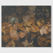 PAPIER CADEAU PILE DE FEUILLES BROWN EN MAPLE (Plat)