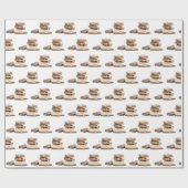 Papier Cadeau Pile de livres vintages (Plat)