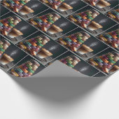 Papier Cadeau Pile de macarons avec latte (Coin)