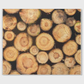 Papier Cadeau Pile des rondins coupés (Plat)