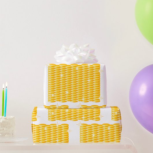 Papier Cadeau Piles De Pièces D'Or