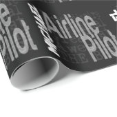 Papier Cadeau Pilote aérien Extraordinaire (Coin rond)