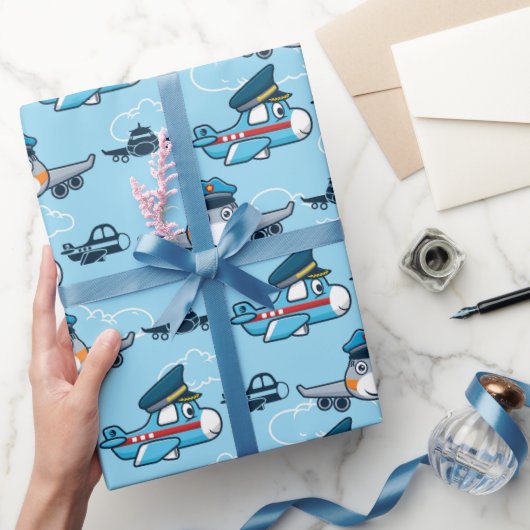Papier Cadeau Pilote d'avion mignon (Cadeaux)