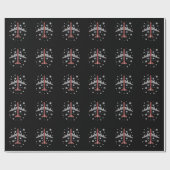 Papier Cadeau Pilote de Noël à carreaux d'avion (Plat)