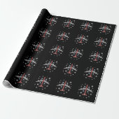 Papier Cadeau Pilote de Noël à carreaux d'avion (Déroulé)