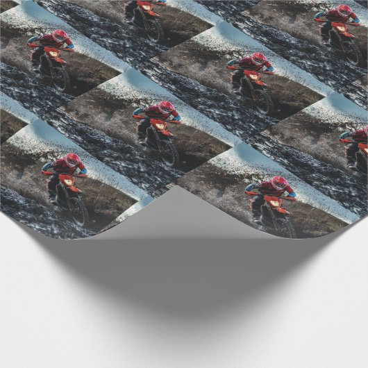 Papier Cadeau Pilote de vélo droit jetez l'oreiller (Coin)