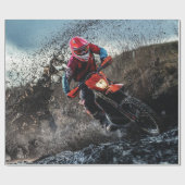 Papier Cadeau Pilote de vélo droit jetez l'oreiller (Plat)