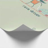 Papier Cadeau Pilote de voiture de course Moteur de course papie (Coin)