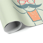 Papier Cadeau Pilote de voiture de course Moteur de course papie (Coin rond)