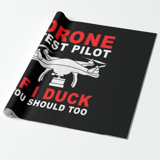 Papier Cadeau Pilote d'essai de drone (Déroulé)